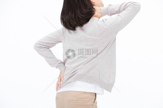 女性疾病身体不舒服腰酸图片