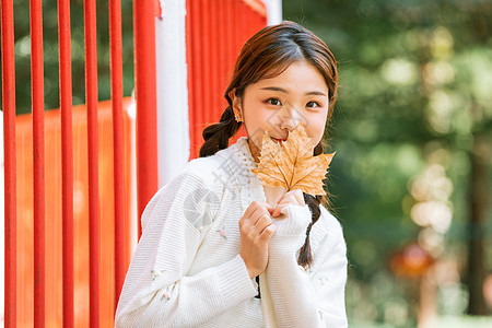 美女写真文艺清新美女手持背景