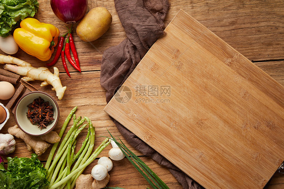 蔬菜美食背景素材图片