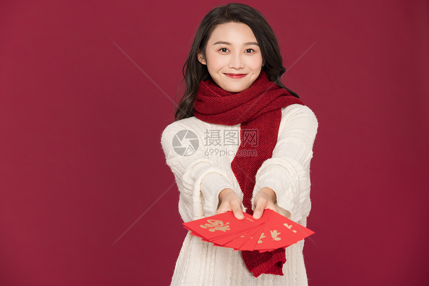 ‘~冬季甜美小美妞过新年发红包  ~’ 的图片