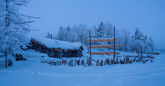 雪屋吉林亚龙湾景区冬天风景背景