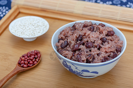 民俗美食赤豆糯米饭背景