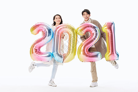 2021奥运青年情侣欢乐跨年背景