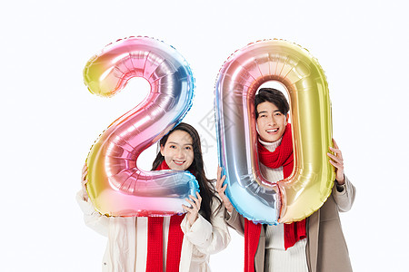 情侣元旦跨年高清图片元旦节放鞭炮插画高清图片红黄撞色2021元旦海报