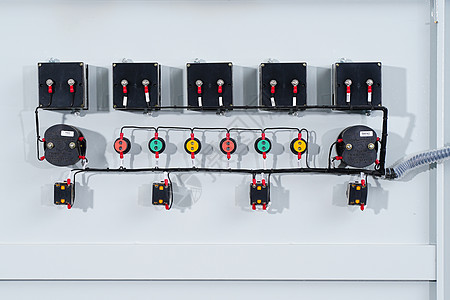 配电柜电子元器件高清图片