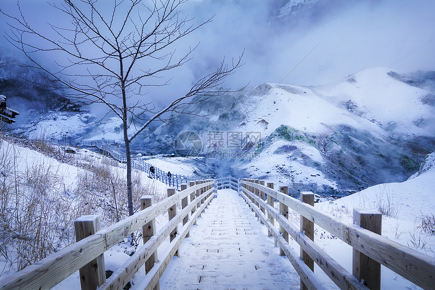 日本北海道雪地栈道旅游风光高清图片下载 正版图片 摄图网 日本北海道雪地栈道旅游风光高清图片下载 正版图片 摄图网