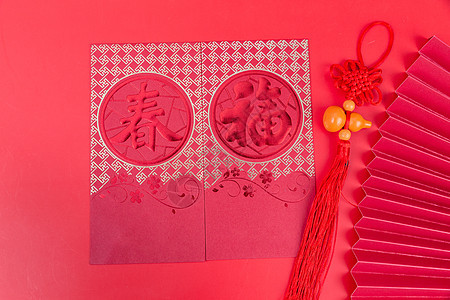 红包新年新春红色背景背景图片