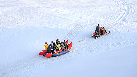 冬季旅游呼和浩特赛马场滑雪场游玩景观背景