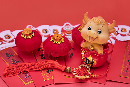 牛年新年牛背景图片