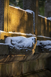 中国江苏南京明孝陵雪景图片