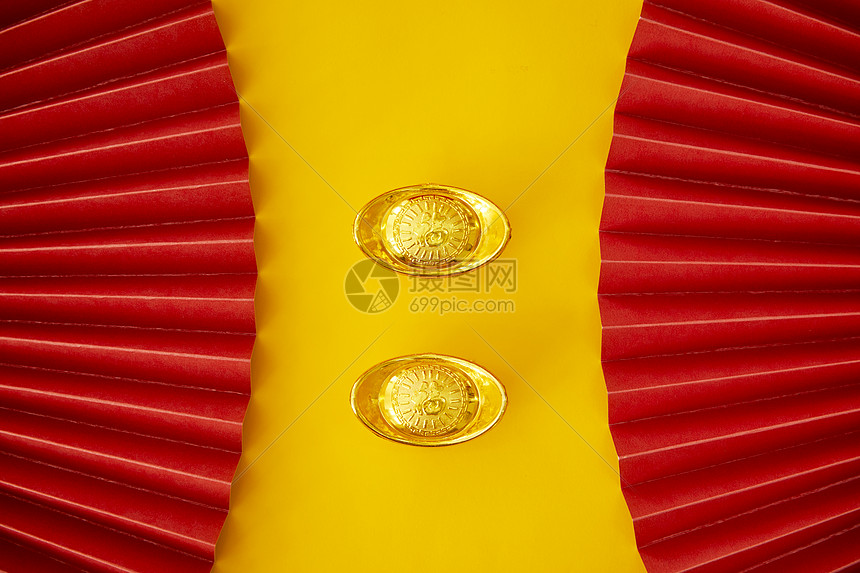 金色背景新年静物元宝高清图片下载 正版图片 摄图网 金色背景新年静物元宝高清图片下载 正版图片 摄图网