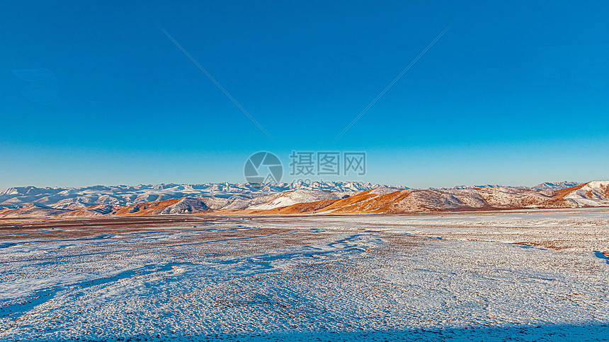 雪后的可可西里大草原图片