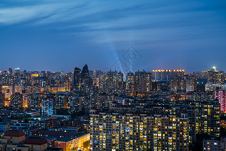 北京城市俯瞰夜景北京城市建筑背景