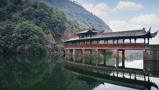 仙寓山浙江省天台山琼台仙谷风景区背景