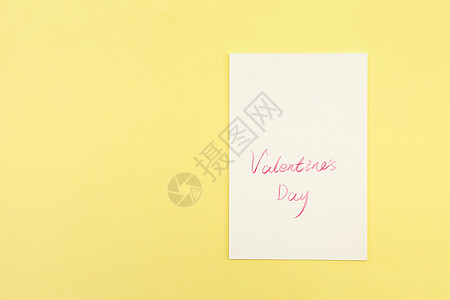 写着情人节英语单词的卡片高清图片