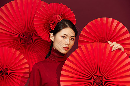 中国风国潮创意美女高清图片