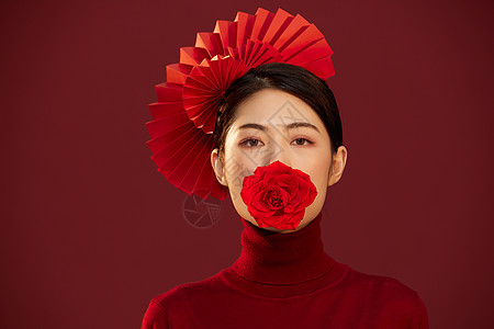 新年中国风国潮美女美妆造型图片