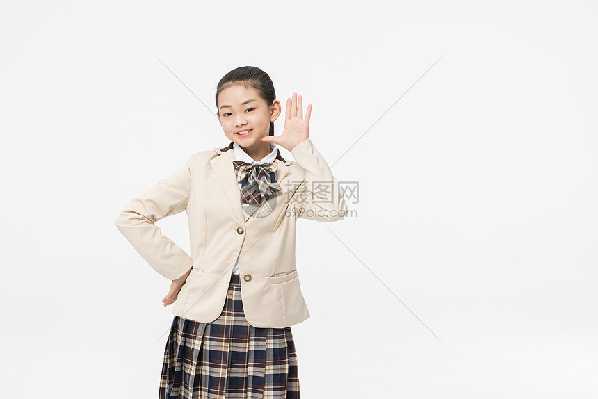 可爱的女学生形象小女孩高清图片下载-正版图片501713081-摄图网