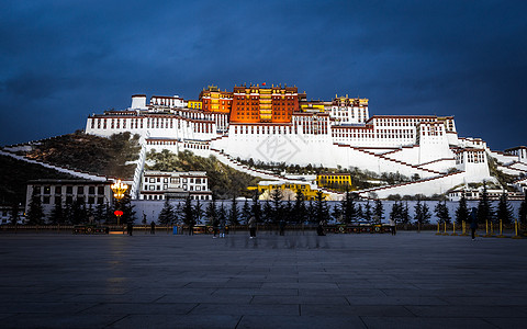 西藏蓝天拉萨布达拉宫背景
