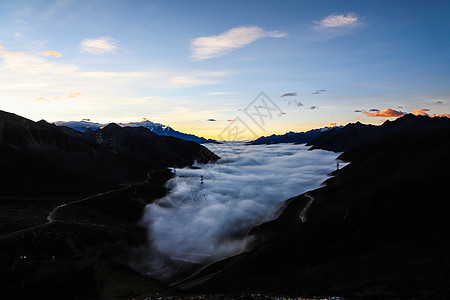 折多山云海背景图片