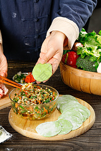 菠菜水饺包饺子背景