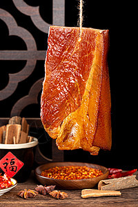 中餐美食腊肉背景图片