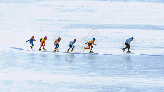 结冰的呼和浩特冬季冰雪运动背景