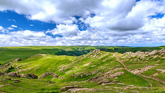 内蒙古山村夏季景观图片