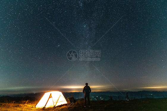 星空人像摄影照片图片