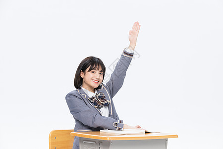 大学学习课堂举手图片