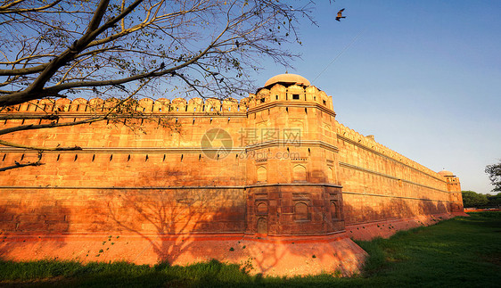 印度德里红堡古建筑图片