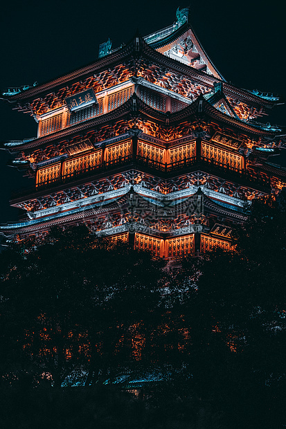 江西南昌滕王阁夜景图片