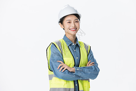 青年女性建筑工程师职业形象图片