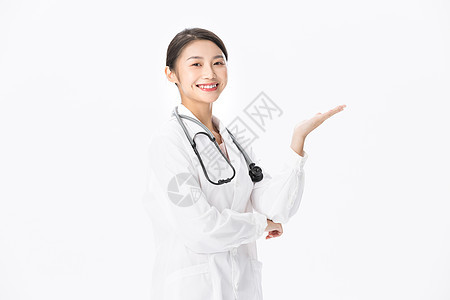 女性医护人员医生职业形象背景图片