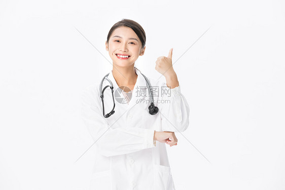 女性医护人员医生职业形象点赞手势图片