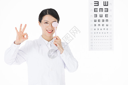 视力检测眼科医生形象图片