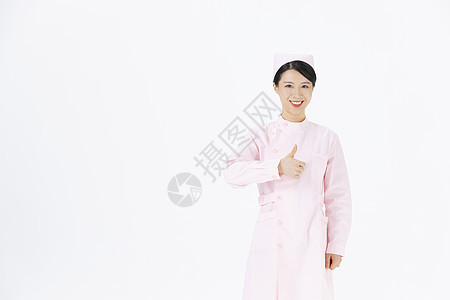 点赞的医护人员形象粉色服装护士图片