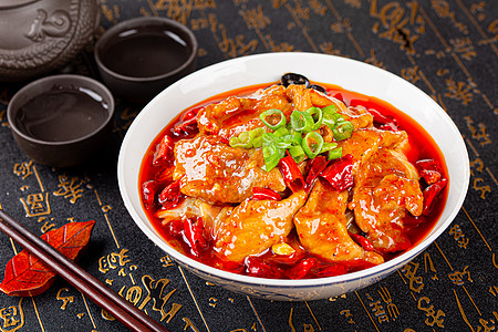里脊肉中国风拍摄水煮肉片菜品背景