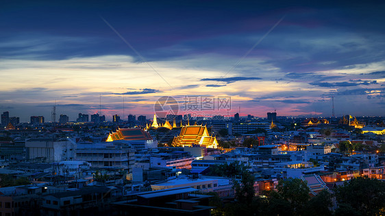 泰国首都曼谷城市夜景图片