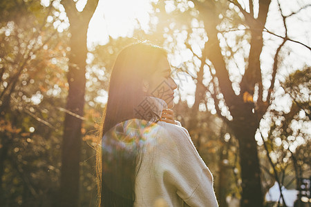 青春清新美女写真背景图片