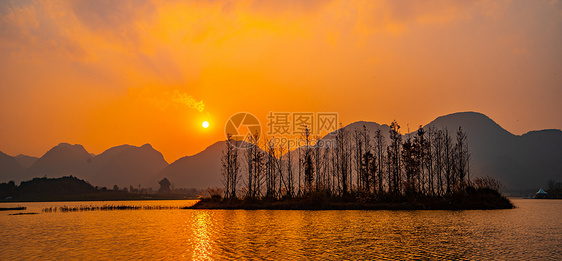 拍摄贵州山河日落日出唯美夕阳素材图片