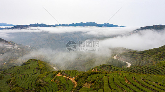 云雾环绕的山峰图片