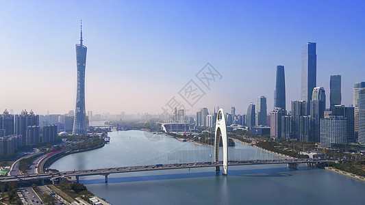 航拍广州塔小蛮腰全景城市傍晚高清图片下载-正版图片501631673-摄图网