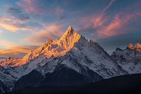 雪山西藏珠穆朗玛峰风光背景