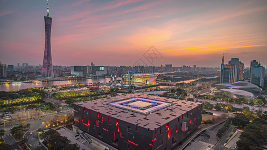 刀塔2素材广州CBD商务建筑大厦地标2建筑背景