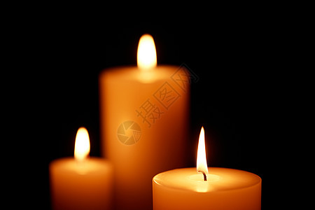 祈福祝福燃烧的蜡烛黑色图片