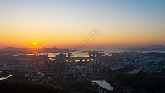 城市朝阳背景图片