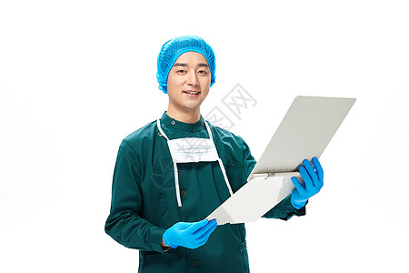 手持文件夹的外科手术医生图片