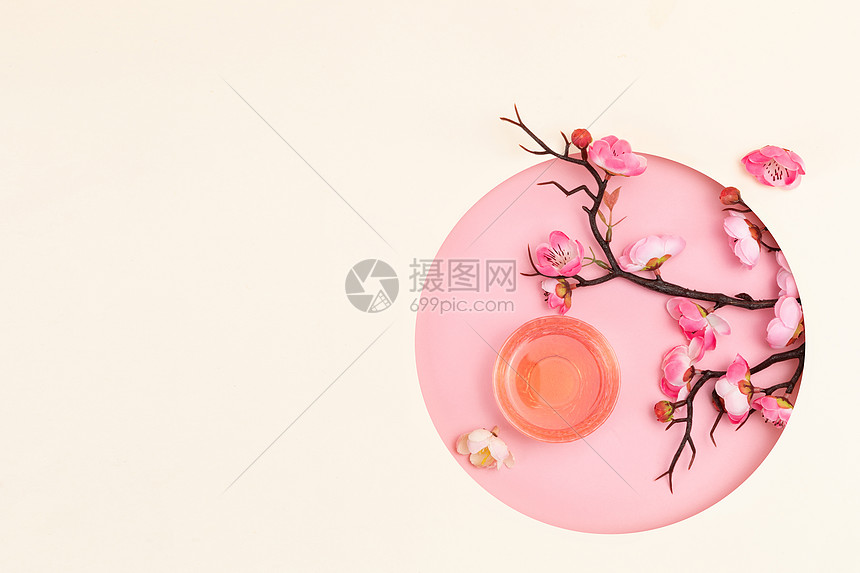 桃花酒桃花粉色背景高清图片下载 正版图片 摄图网