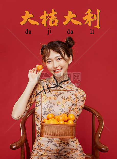 中国风国潮旗袍美女图片